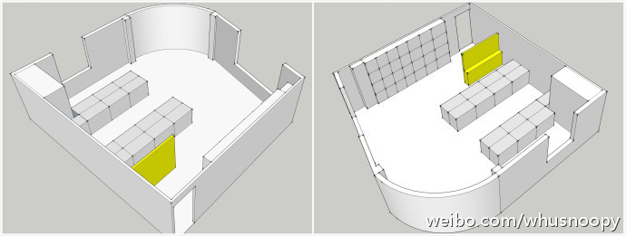 新办公室 SketchUp 图东北/西南视角